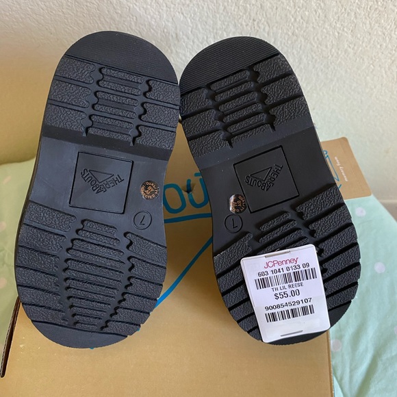 NWT Black Little Reese Glittery Girls Boots size 7 - Picture 7 of 14